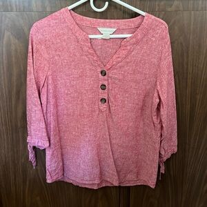 Red & White Quarter Length Sleeve